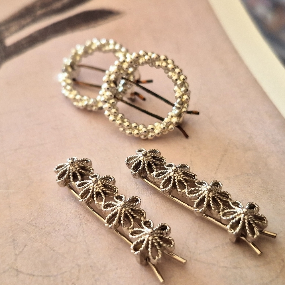 Chic Silver Hair Clip Set